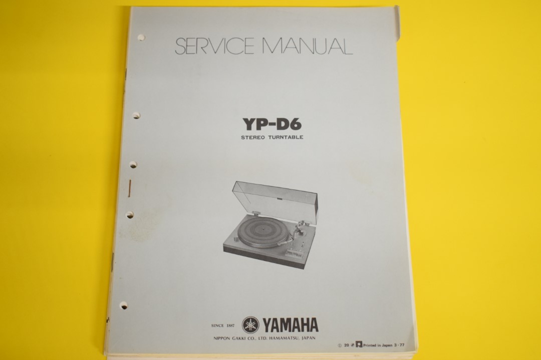Yamaha YP-D6 Turntable Service Manual  			